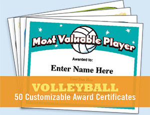 volleyball certificates image