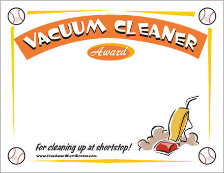 FREE Vacuum Cleaner certificate