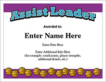 Assist Leader certificate image