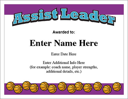 Assist Leader Certificate