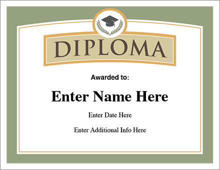 diploma certificate template