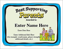 Free football award certificates - Parents image