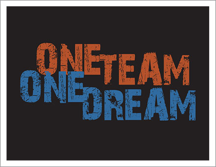 One Team One Dream t-shirt