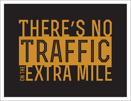 No traffic on the extra mile poster image