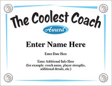 Coolest Coach Volleyball award