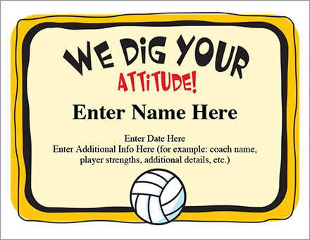 We Dig Your Attitude Certificate