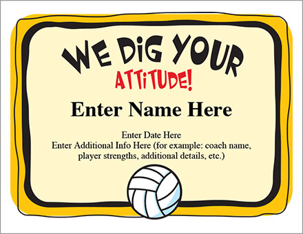 We Dig Your Attitude Certificate - Free Award Certificates