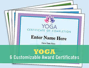yoga certificate templates button