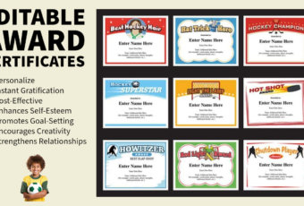 Value of Editable Award Certificates.